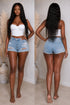 Distressed Denim Shorts