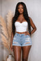 Distressed Denim Shorts